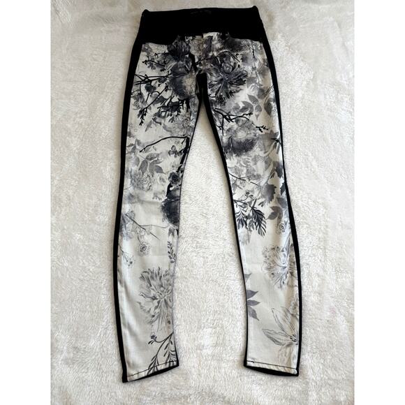 MOTHER x Barneys NY Looker 27 Pocket Full Posies Watercolor Floral Skinny Jeans - Picture 1 of 16